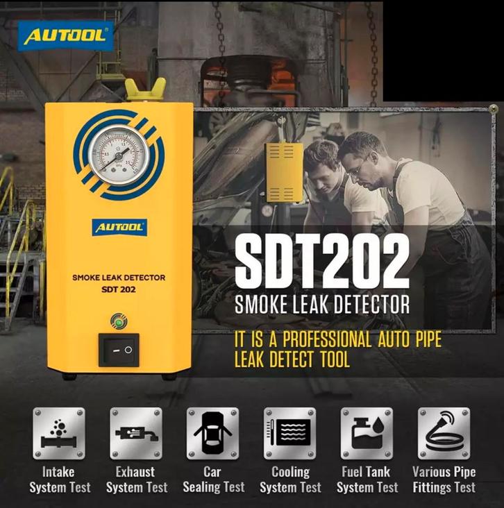 Rookmachine AUTOOL SDT 202 Automotive Rooklekdetector, Auto diversen, Autogereedschap, Ophalen of Verzenden