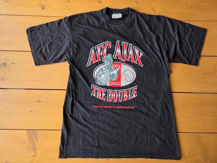 Vintage Ajax Shirt 2001-2002 Double Champion - Maat L, Verzamelen, Sportartikelen en Voetbal, Zo goed als nieuw, Shirt, Ajax, Ophalen of Verzenden