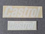 sticker 2x Castrol / witte letters / transparant /samen €6,-, Ophalen of Verzenden, Zo goed als nieuw, Merk