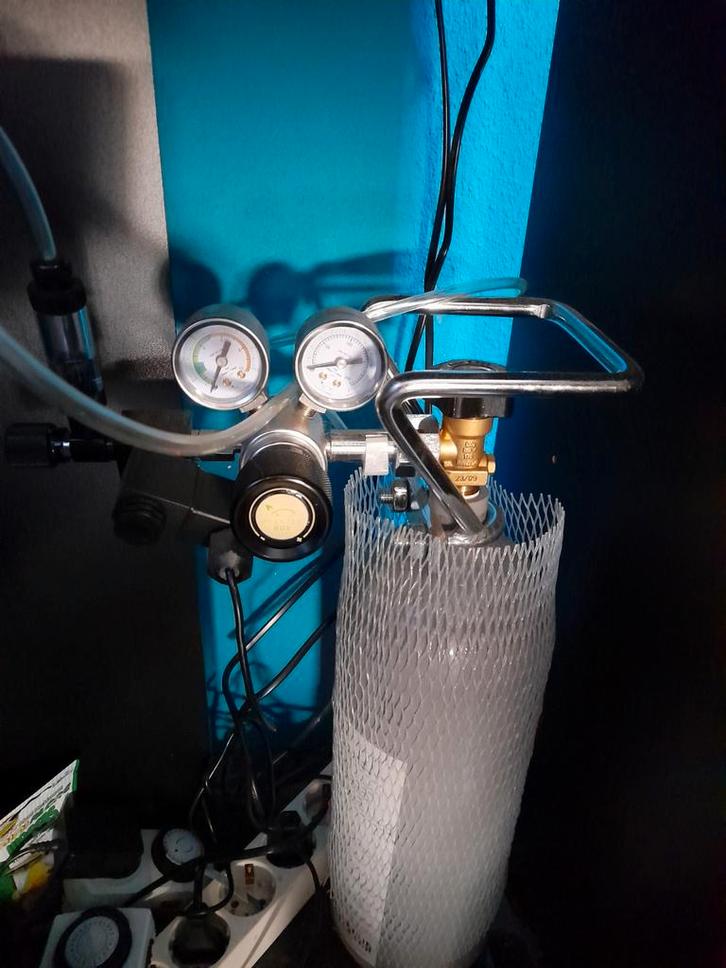 CO2 set plantedbox hervulbare fles, Dieren en Toebehoren, Vissen | Aquaria en Toebehoren, Zo goed als nieuw, Filter of Co2, Ophalen