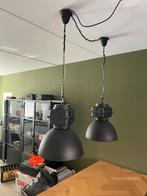 hanglampen industrieel mat zwart, Gebruikt, Ophalen of Verzenden, Metaal, Minder dan 50 cm