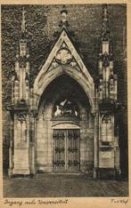 Utrecht - Ingang aula Universiteit - stadsschoon - ongelopen, Utrecht, Ongelopen, Ophalen of Verzenden, 1920 tot 1940