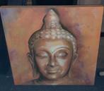Boeddha schilderij canvas 40cm x 40cm, Ophalen, Minder dan 50 cm, Zo goed als nieuw, Schilderij
