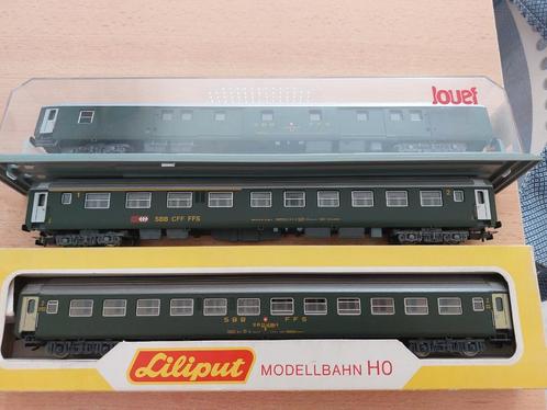 SBB wagons Liliput /Jouef, Hobby en Vrije tijd, Modeltreinen | H0, Zo goed als nieuw, Wagon, Gelijkstroom, Jouef, NS, Ophalen of Verzenden