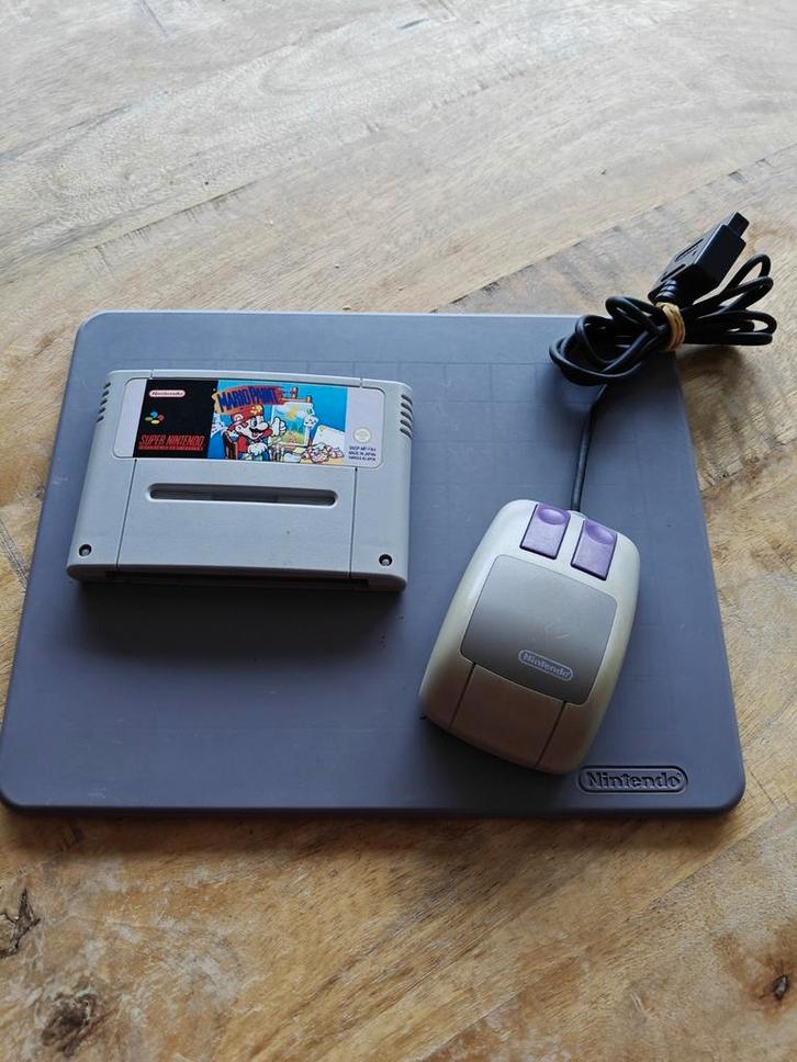 Mario Paint + Mouse + Mouse mat SNES, Spelcomputers en Games, Games | Nintendo Super NES, Zo goed als nieuw, Sport, 1 speler, Vanaf 3 jaar