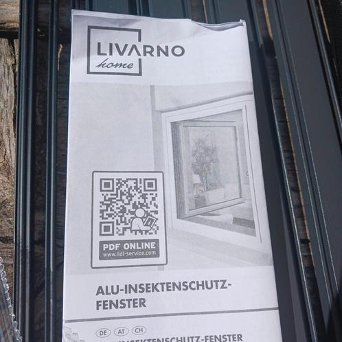 aluminium insektenhor livarno 100 x 120 cm antraciet, Huis en Inrichting, Stoffering | Gordijnen en Lamellen, Nieuw, 100 tot 150 cm