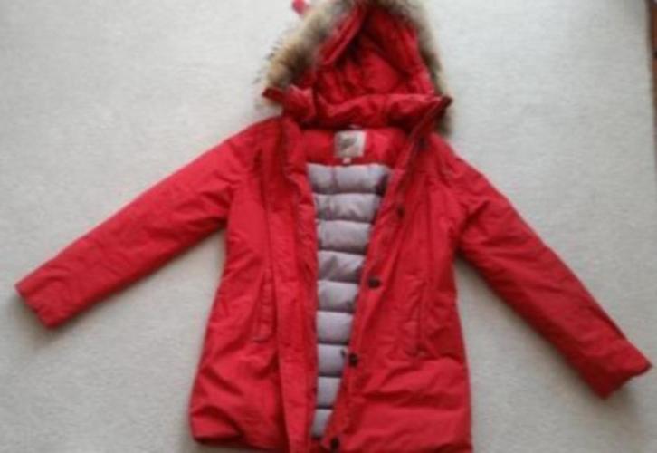 canadiens canadian winterjas jas rood maat 176 maat s merk, Kleding | Dames, Jassen | Winter, Gedragen, Maat 36 (S), Rood, Verzenden