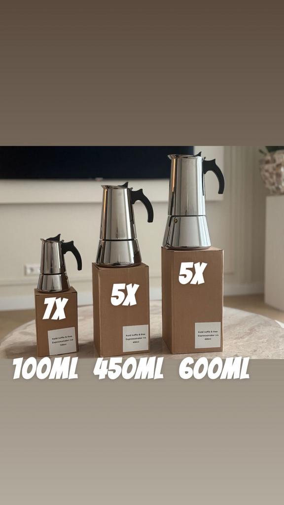 Kaldi Espressomaker RVS - Nieuw!, Witgoed en Apparatuur, Koffiezetapparaten, Nieuw, Gemalen koffie, Espresso apparaat, 1 kopje