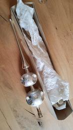 Oude retro grote zilveren glazen kerstboom piek deukpiek., Ophalen of Verzenden