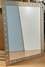 Moderne spiegels, geborsteld aluminium, 2 stuks, Ophalen, Minder dan 50 cm, Zo goed als nieuw, Minder dan 100 cm