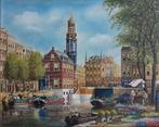 BLOEMENMARKT AMSTERDAM🌷SINGEL🌷MUNTTOREN>BOTEN>STADSGEZICHT, Ophalen of Verzenden