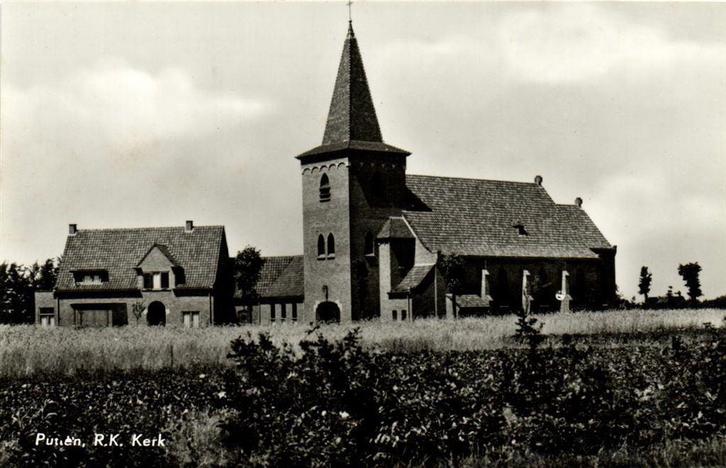 Putten, R.K. Kerk - ongelopen, Verzamelen, Ansichtkaarten | Nederland, Ongelopen, Gelderland, 1940 tot 1960, Ophalen of Verzenden