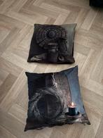 2 landelijk sober decoratie kussens  velours, Huis en Inrichting, Woonaccessoires | Kussens, Ophalen of Verzenden, Zo goed als nieuw