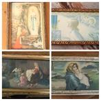 Religie afbeeldingen prent Maria Jezus Schaap Engel Devotie, Antiek en Kunst, Ophalen of Verzenden