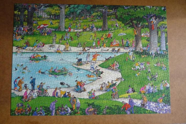 Zeldzaam Heye puzzel Blachon '' HOT DOGS '' + Poster 1500 st, Hobby en Vrije tijd, Denksport en Puzzels, Zo goed als nieuw, Legpuzzel