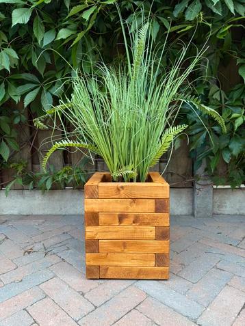 Nieuw houten bloembak / plantenbak. 32x26x26 beschikbaar voor biedingen