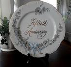 Schitterend bord fiftieth anniversary (verjaardag/huwelijk), Ophalen of Verzenden, Zo goed als nieuw
