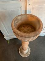 Marmeren zuil met planten bak, Ophalen, Keramiek of Aardewerk