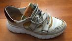 Sneakers Fred de la Bretoniere, leer suède metallic, mt 38, Fred de la Bretoniere, Beige, Ophalen of Verzenden, Sneakers of Gympen