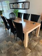 6 echt lederen stoelen z.g.a.n., Huis en Inrichting, Ophalen of Verzenden, Zo goed als nieuw