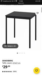 Ikea SANDSBERG Tafel - Zwart, 67x67 cm, Huis en Inrichting, Tafels | Eettafels, Ophalen, Vierkant, Tot twee personen, 50 tot 100 cm