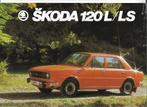 Leaflet/sheet SKODA 120L / LS, ca. 1975 (GB)., Verzenden, Gelezen, Overige merken, Skoda