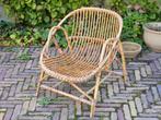 Rotan vintage stoel rieten fauteuil Rohe, Tuin en Terras, Tuinstoelen, Ophalen of Verzenden, Zo goed als nieuw, Rotan