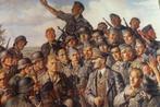 wo2 Propaganda schilderij Hitler aan het front  Emil Scheibe, 2e hands, Ophalen of Verzenden, Duitsland, 2e hands