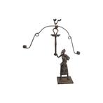 Vintage brons evenwicht beeldje uit Benin, Ophalen of Verzenden