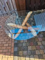 Glas tafel bamboe, 100 tot 150 cm, Rechthoekig, 50 tot 100 cm, Ophalen of Verzenden