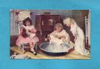 Leuke oude kinderkaart M634 - kinderen wassen hondje ca1920, Ophalen of Verzenden, 1920 tot 1940, Ongelopen, Kinderen