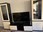 TV Wandmeubel hoogglans zwart/gebroken wit, Ophalen, Zo goed als nieuw, 200 cm of meer, 150 tot 200 cm
