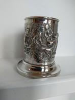Verzilverd lepelvaasje, oud hollands tafereel, H Hooijkaas, Ophalen of Verzenden