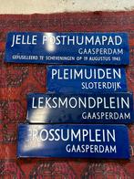 4 straatnaamborden emaille amsterdam, Antiek en Kunst, Ophalen of Verzenden