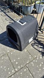 Curver rattan kattenbak met schepje zwart, Ophalen of Verzenden, Gebruikt, Gesloten