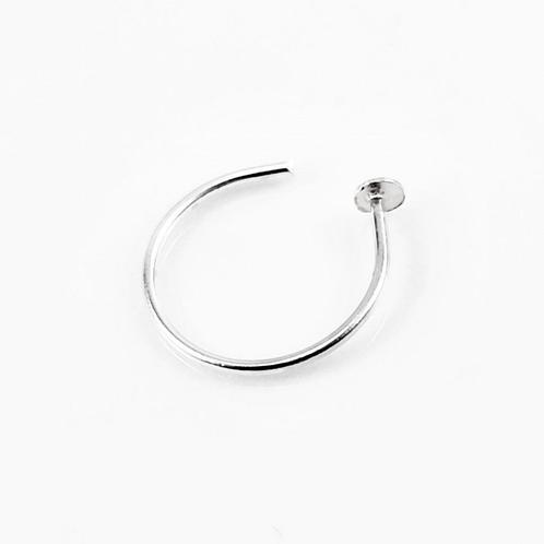 S925 Sterling Zilver Neuspiercing Open Ring, Sieraden, Tassen en Uiterlijk, Piercings, Nieuw, Neuspiercing, Zilver, Verzenden