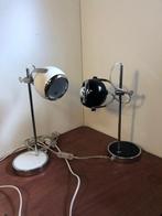 Zwarte en witte eyeball spot tafellamp vintage stijl, Ophalen of Verzenden, Zo goed als nieuw, Minder dan 50 cm
