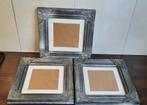 3x brocante fotolijstjes fotolijst 23,5x23,5cm -foto 15x15cm, Minder dan 50 cm, Ophalen of Verzenden, Zo goed als nieuw, Minder dan 50 cm