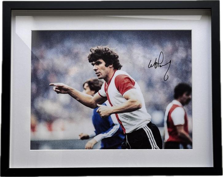 Willem van Hanegem - gesigneerd & ingelijst - Feyenoord, Verzamelen, Sportartikelen en Voetbal, Nieuw, Poster, Plaatje of Sticker