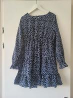 Donkerblauwe zomerjurk met bloemenprint maat L zgan, Kleding | Dames, Jurken, Blauw, Maat 42/44 (L), Ophalen of Verzenden, Zo goed als nieuw