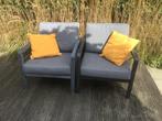 Tuin relaxstoelen aluminium 2 st, Tuin en Terras, Tuinstoelen, Ophalen, Aluminium
