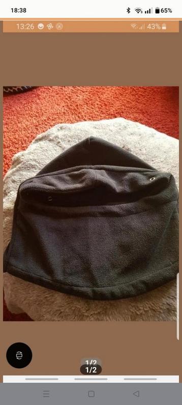 Zwarte Fleece Bivak Muts voor kinderen. beschikbaar voor biedingen