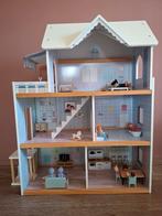 Super mooi werkend poppenhuis incl. Poppetjes en inrichting, Ophalen, Zo goed als nieuw, Poppenhuis