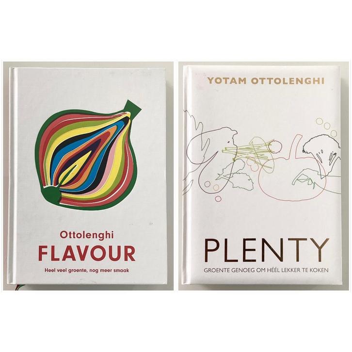Yotam Ottolenghi - Plenty / Flavour (Nederlandstalig), Boeken, Kookboeken, Zo goed als nieuw, Gezond koken, Ophalen of Verzenden