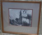 Houtgravure Isaac Weissenbruch- Michaelskerk Herten, Antiek en Kunst, Kunst | Etsen en Gravures, Ophalen of Verzenden