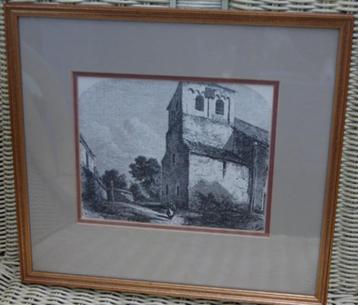 Houtgravure Isaac Weissenbruch- Michaelskerk Herten beschikbaar voor biedingen