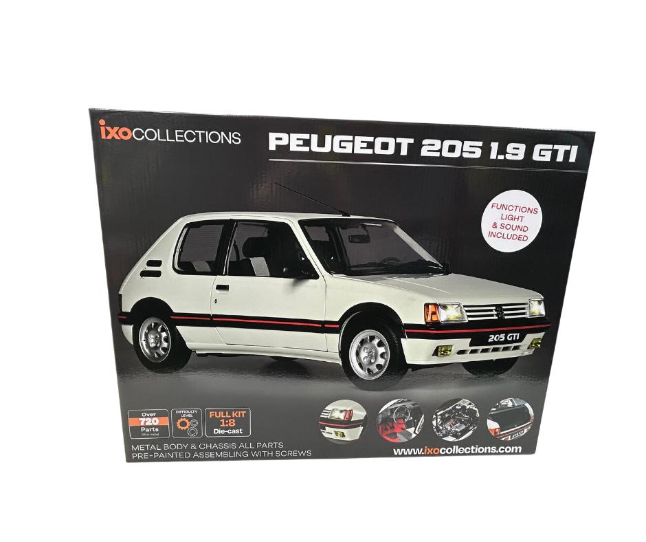 IXO 1/8 Peugeot 205 1.9 GTI Wit, Overige merken, Auto, Groter dan 1:32, Nieuw