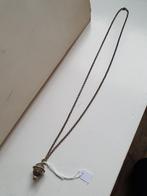 zilveren halsketting jasseron met urker knoop, Ophalen of Verzenden, Zilver