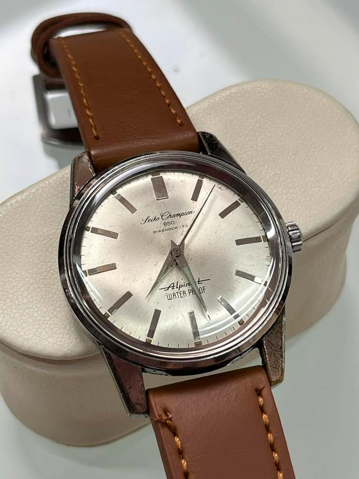 Seiko Alpinist Champion 850 diashock 17 jewels jaren 60, Sieraden, Tassen en Uiterlijk, Horloges | Antiek, Polshorloge, Seiko