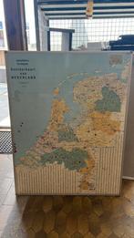 Landkaart van Nederland - Smulders Kompas, Antiek en Kunst, Ophalen of Verzenden, Aardrijkskunde